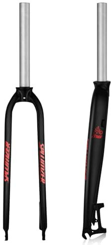 Mountain Bike Forcella Rigida 26 27.5 29 Forcella Bici In Lega Di Alluminio Freno A Disco 1-1/8'' Forcella Anteriore Con Tubo Dritto Sgancio Rapido 9 * 100mm(Rot,26in)