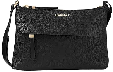 Fiorelli Women's Isla Crossbody Bag, Lightweight & Stylish Shoulder Handbag with Adjustable Straps, Black Faux Leather