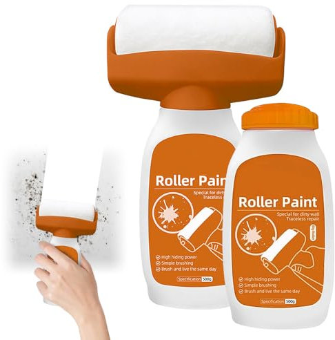 Dhqkqg Rullo Bianco Per Ritocchi Muro,1000g Rullo per Pittura Vernice Bianca per Riparazioni Murali,Piccolo Rullo per la riparazione della parete Rullo di Pasta per Rimuovere Macchie Parete Graffiti