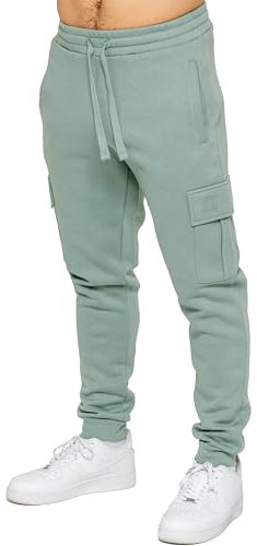 989Zé ENZO Mens Cargo Jogging Trousers Sweatpants Casual Gym Regular Fit Joggers Bottoms (UK, Alpha, XL, Regular, Regular, Sage)