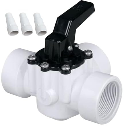 Yiohejy Valve à contre-rupture, soupape de divertisseur,Connecteur d'adaptateur de tuyau de soupape de divertisseur Pool | Spa Water Tube Remplacement à 3 voies avec poignée pour extérieur, jardin,