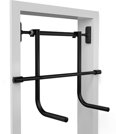 PULLUP & DIP Klimmzugstange für Türrahmen zum Einhängen ohne Schrauben und kein Abrutschen, Profi Türreck, Pull-up Bar mit gepolsterten Griffen