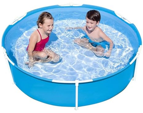 Easnuroz Piscina In Acciaio Piscina Rotonda A Telaio Piscine A Telaio Per Studenti, Bambini E Adulti Per Cani, Animali Domestici, Studenti E Adulti(152 * 38cm)