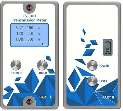 YXZKJZJ LS110H 1400nm IR Window Tint Glass Light Transmittance Detection Split Solar Film Tester Window Tint Meter for Car Automatic Calibration