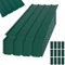 12 Chapa Tejado, Chapa Galvanizada, Láminas Onduladas Trapezoidales de Acero Galvanizado, 110cm X 45 Cm = 6,2 M², Para Cobertizo, Placas de Techo de 0,2 mm (Verde)