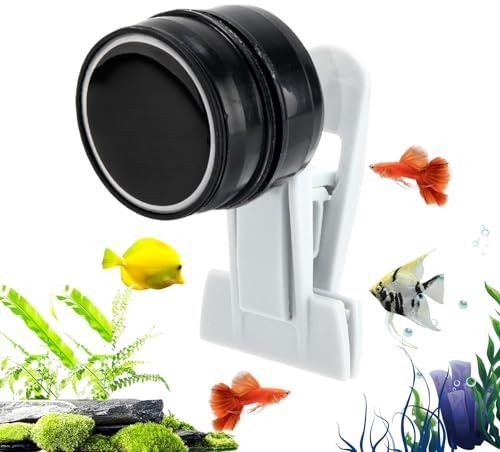 fayarrd Algen-Klemme, magnetisches Netzteil für Aquarienfische – kompakter und vielseitiger magnetischer Lebensmittelhalter für Süßwasser Salzwasser, und Fische