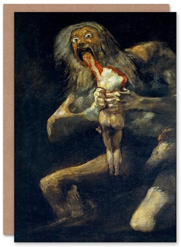 Artery8 Francisco Goya Personalised Art Card Saturn Devouring His Son Painting
