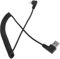 CLISPEED Câble USB Spiralé Micro USB avec Connecteurs Angles Droits Câble de Charge Synchronisation Rétractable pour Voiture Compatible
