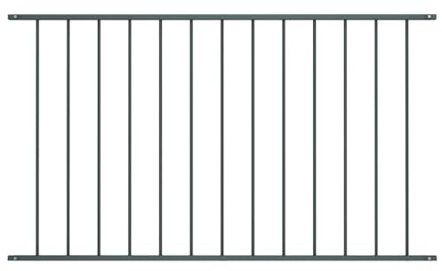 Balkon Sichtschutz Efeu Garten Sichtschutz Panel,Zaunelement Pulverbeschichteter Stahl 1,63x0,75 m Anthrazit für Garten,Terrasse,Balkon
