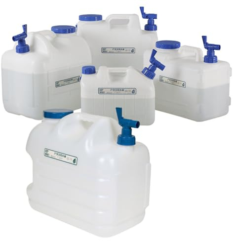 Ejoyous Food Grade Water Storage Containers Long Term, Rotating Faucet Design, Compact for Camping and Outing, 10-25L Capacity (23L)