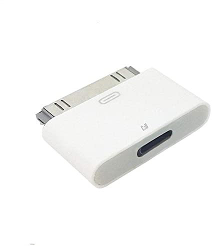 Click2u Converter Adapter 8 Female to 30 Pin Male Adapter Converter for cable charge, Data Sync and no audio -White
