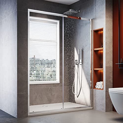 ELEGANT 1500mm Sliding Shower Door Reversible Bathroom Shower Enclosure Cubicles