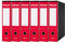 Esselte ESSENTIALS G75 Registratore con Custodia, con Meccanismo a Leva, in Formato Protocollo, 23x33cm, con Dorso da 8 cm, Rosso, Conf.da 6 pezzi, 390775160