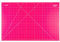 The Quilted Bear Large Cutting Mats - Sewing & Quilting Five Layer Heavy Duty Self Healing Cutting Mat 24 x 36 (A1) with 60 & 45 Degree Angle Markings (Pink)