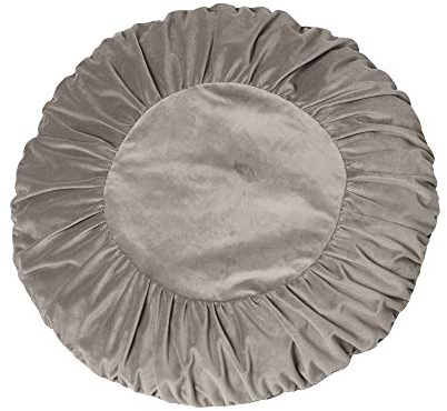 Kissenhülle Kissenbezug 'Tilde' rund Ø 50 cm Samt 15 Taupe Skandinavisch Landhaus Hygge