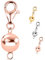 Magnetic Ball Lock with Lobster Clasp in Rose Gold Plated 925 Sterling Silver Necklace Extender Metal Weight 1 Gram Lightweight and Easy to wear Dual-Clasp Design Jewellery