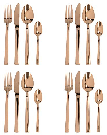 Mikasa Copper 16 Piece Cutlery Set, Boxed