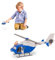 Driven Micro Hubschrauber mit drehbaren Propellern 21cm, Lichtern und Tönen – Spielzeughubschrauber mit Funktionen – Helikopter Spielzeug ab 3 Jahren, Blau