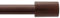 Deco Window Curtain Pole for windows 91 to 168 cm Adjustable 25mm Extendable Drapery Rod with Aries Finials (Brown,1 Pc)