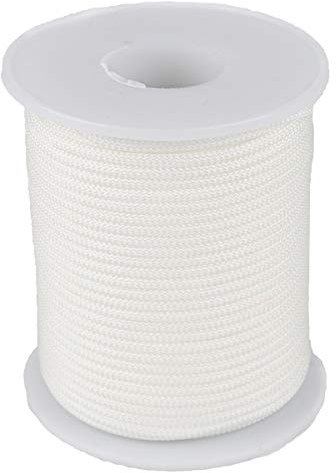 Corda di Filo di Nylon con Filo per Spago per Gioielli con Bracciale per Collana (2mm-98feet, Bianca)