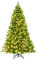 GOPLUS Künstlicher Weihnachtsbaum mit Beleuchtung, 135/195cm Tannenbaum künstlich mit Tannenzapfen & roten Beeren, Christbaum mit Metallständer, für Zuhause, Büro (195cm)