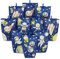 Papierdrachen Extravaganter Adventskalender zum Befüllen - mit 24 blau bedruckten Geschenktüten und 24 Zahlenaufklebern - Motiv Weltall - zum Basteln und Verschenken - Weihnachten & Advent