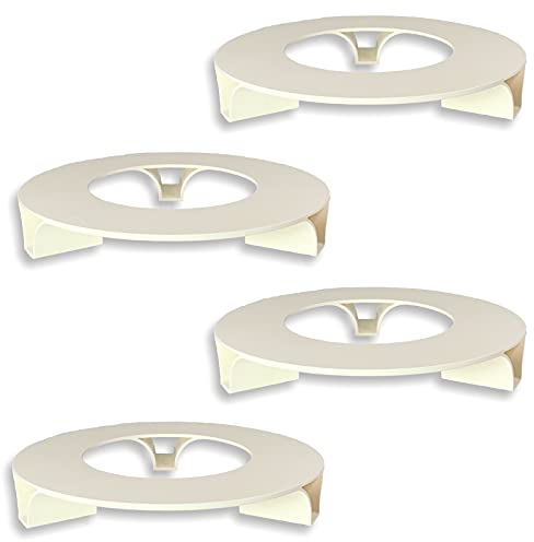 terraced® - 4er Set - Blumentopf Untersetzer - Farbe: Cremeweiß - Rund - 27cm Durchmesser – Untersetzer Blumentopf – Recycling Material - Made in Germany