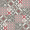 K&L Wall Art Papier peint non tissé géométrique Noir rouge Papier peint classique 10,05 x 0,53 m Papier peint intissé de rénovation à motifs