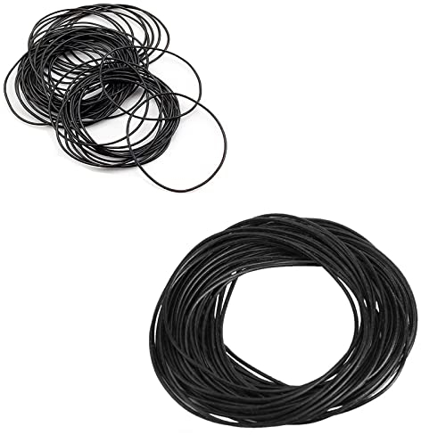 Eterspr 950 Stück Uhrendichtungen O Ring, Uhr Zurück O Ring, 0.5mm Schwarz Gummi Wasserdicht O Ring, für Eingebaut in den Spalt des Gehäusebodens(0.5mm)