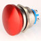 Guuzi 22mm 3V/6V/12V/24V/48V/110V/220V Botón Pulsador Momentáneo Cabeza De Seta De Metal Botón De Inicio Redondo 1No On Off Terminal De Tornillo Abovedado De Reinicio Automático (Rojo)