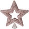 com-four® Weihnachtsbaumspitze Stern-Glitzer - Christbaumspitze für den Weihnachtsbaum - passend für jeden Christbaum - Stern zum Hinstellen für Weihnachten (rosa - 28cm)