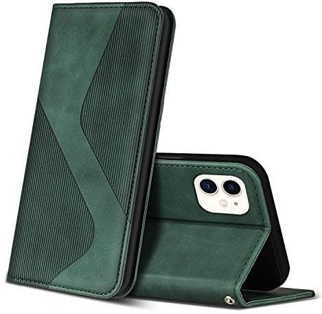 ZONNAVI Cover per iPhone 11, Flip Custodia Pelle PU con [Slot Cart] [Supporto Stand] [Magnetica], Cover a Libro Portafoglio per iPhone 11 (Verde)