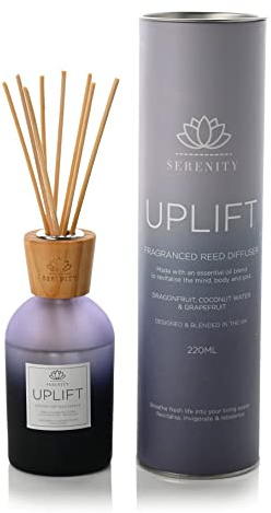 Serenity Glass Reed Diffuser - Uplift Dragonfruit, Coconut Water & Grapefruit 220ml