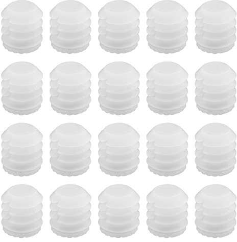 VGOL 100 Piezas M4x10mm Tacos de Expansión de Bisagra Tacos de Expansión de Plástico 4mm Insertos de Pasadores de Bisagra Blancos Accesorios para Armario 8,8x10mm