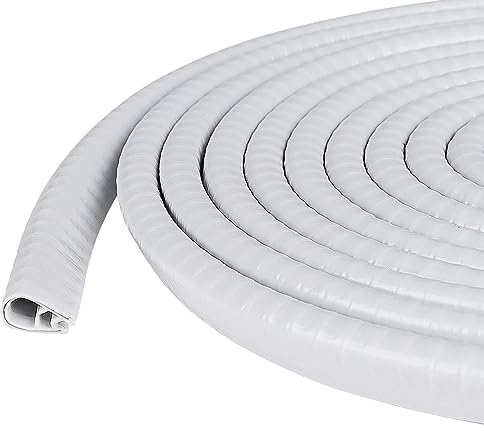 Universal Car Door Edge Protector Strips 10m U Shape Rubber Edge guard Trim Strip Weather Stripping for most Car Mental Edges (white)