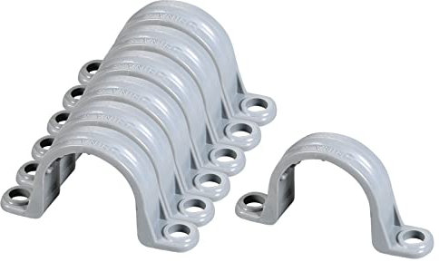 Kyuionty 30 PCS 3/4 Inch PVC Pipe Straps, 2 Holes Conduit Straps Plastic U Shape Tube Strap Clamp PVC Pipe Mounting Bracket for Water Pipe Cables Tube