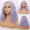 Salomezklm Kurze Bob Wellige Lockige Perücke Silber Lila Perücke Perücken Für Frauen Cosplay Halloween Perücke Hitzebeständige Kunstfaserperücken für Mädchen Cosplay Perücke 14 Zoll