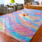 Aspire Homeware Rugs Living Room - Rainbow Area Rugs for Bedroom 120x170cm Anti Slip - Modern Super Soft Thick Pile Fluffy Shaggy Rug Non Shedding
