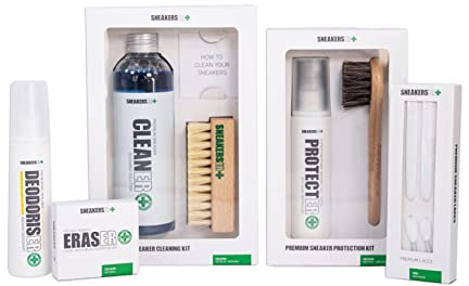 SNEAKERS ER Kit d'entretien pour baskets A – Kit de nettoyage, kit de protection, désodorisant, gomme, lacets, incolore, Taille unique