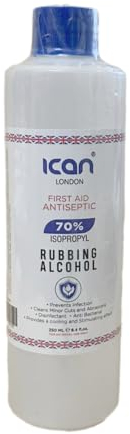 ican london isopropyl rubbing Alcohol 70% First aid Antiseptic Disinfectant/Cleaning Fluid 250ml