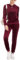 Hotouch Damen Trainingsanzug Tracksuit Langarm Einfarbig Zweiteiler Outfit Hoodie Jogger Set Sweatshirt Jogginghose Weinrot L