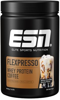 ESN Flexpresso Protein Coffee, White Chocolate Mocca, 908 g | Caffè proteico cremoso con fino a 22 g di proteine per porzione - prodotto in Germania