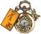 Tiong Little Alice in Wonderland Quartz Pocket Watches Arabic Numerals White Dial with Necklace Pendant for Women's Girl's