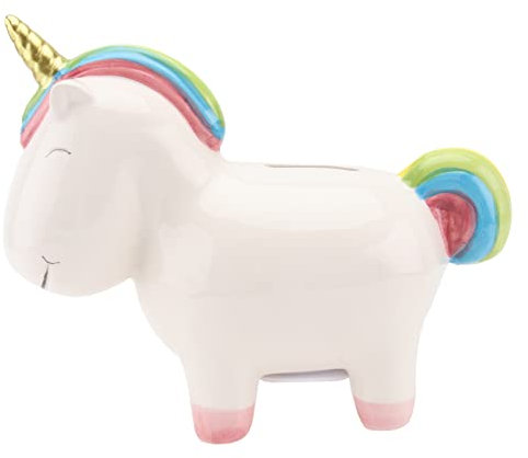 VICASKY 1Stk Einhorn Sparschwein shöne bescherung Bookshelf Decor heim Sparschweine für Münzen Ornament pfandflaschen aufbewahrung Einhorn Spartopf Münzbank aus Keramik