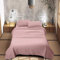 Il Gruppone Passione Casa Completo Letto 100% Puro Cotone Set Lenzuola Tinta Unita Lenzuolo Sotto Sopra e Federe Copri Cuscini Biancheria Da Letto - Rosa - Una piazza e mezza