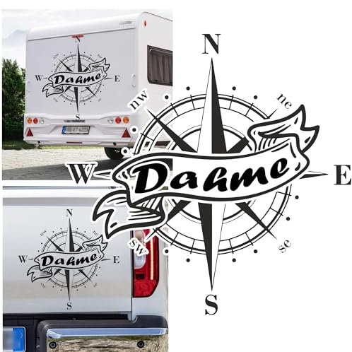 Rakelfix Kompass Dahme Aufkleber Ostsee Sticker Auto Camper Wohnmobil Caravan Autoaufkleber Wohnwagen Ostseebad