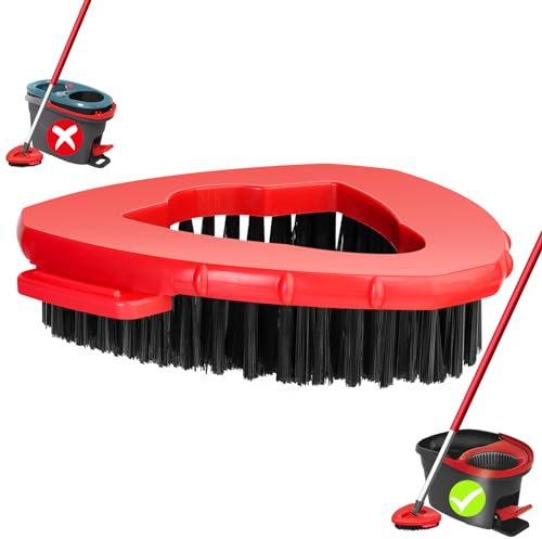 Scrub Brush Replacement Head Compatible with O Ceda EasyWring Spin Mop 1 Tank System,Triangle Hard Bristle Cleaning Brush Shower Floor Scrubber for Bathroom, Kitchen,Deck, Pool and Tile Walls