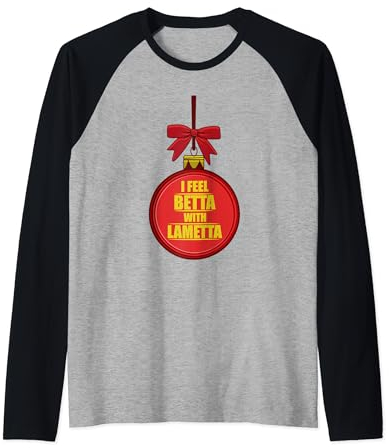 I Feel Betta With Lametta Lametta Glitzer Weihnacht Raglan