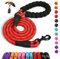 ADOGO Nylon Dog Leash, 1.5m, Red, Small/Large, Reflective, Padded Handle, Heavy Duty, Chew Resistant