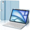 IVEOPPE Funda Teclado iPad Air 11 (M2 2024/M3 2025), Cover Teclado Español Ñ Bluetooth Magnética Desmontable para iPad Air M2 2024/M3 2025 11 Pulgadas, Azul Cielo